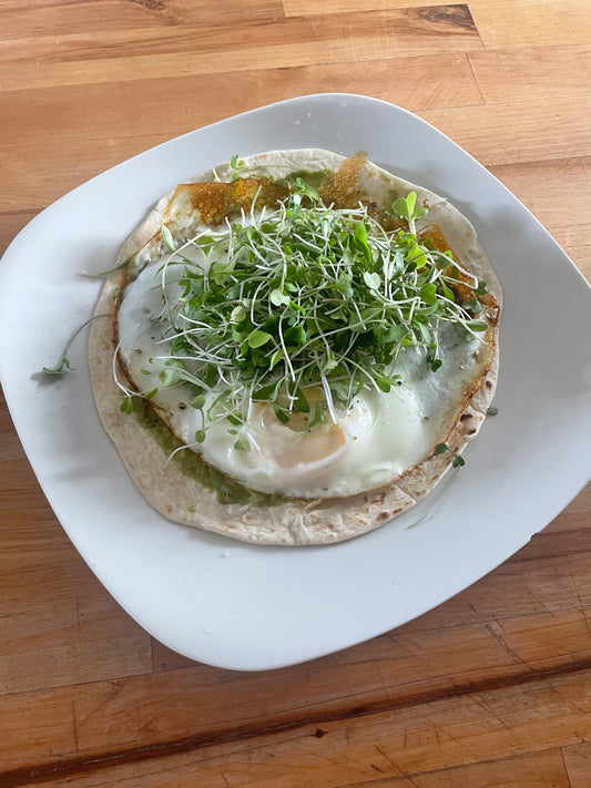 Breakfast Egg & Greens Tortilla