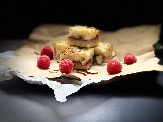 Raspberry White Chocolate Almond Bars